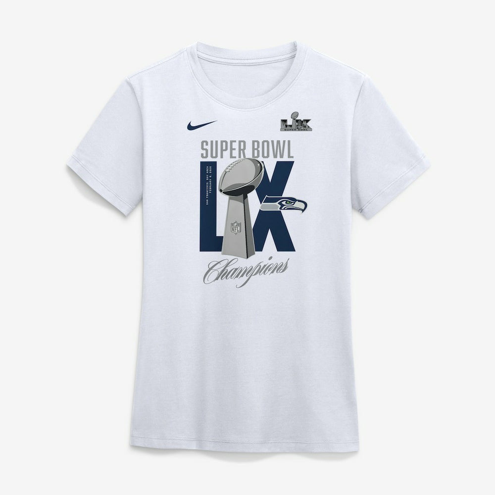 Seattle Seahawks Nike Women's Super Bowl LX Champions Lombardi Trophy T-Shirt