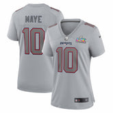 New England Patriots Nike Drake Maye Women's Super Bowl LX Patch Atmosphere Fashion Game Jersey