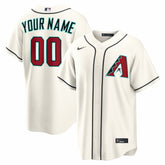 Arizona Diamondbacks Home Replica Custom Jersey - Cream