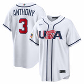 Roman Anthony USA Baseball 2026 World Baseball Classic Home Stadium Jersey - White