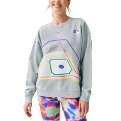 Terez MLB Women's Baseball Field Pullover Sweatshirt | MLB Discount