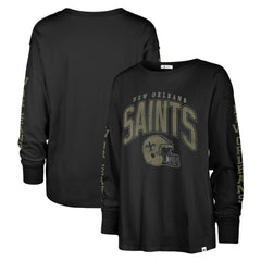 New Orleans Saints 47 brand '47 Women's Tom Cat Lightweight Long Sleeve T-Shirt