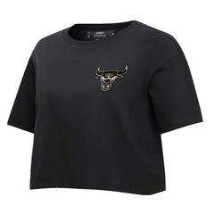 Chicago Bulls Pro Standard Women's Holiday Glam Boxy T-Shirt sale On Sale