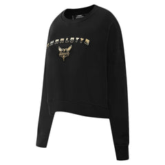 Charlotte Hornets Pro Standard Women's Glam Cropped Pullover Sweatshirt - Black online On Sale