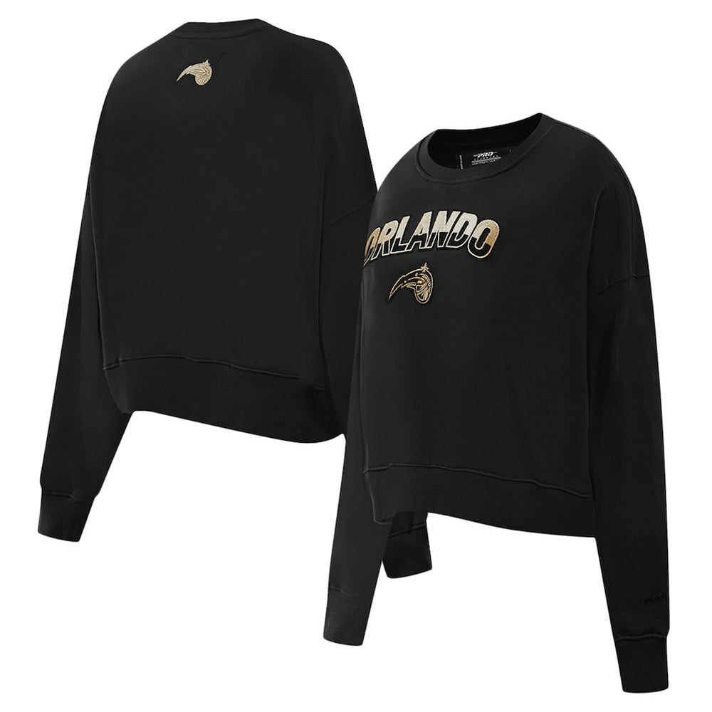 Orlando Magic Pro Standard Women's Glam Cropped Pullover Sweatshirt - Black cheap Online