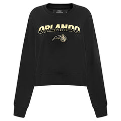 Orlando Magic Pro Standard Women's Glam Cropped Pullover Sweatshirt - Black cheap Online