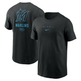 Miami Marlins Nike Large Logo Back Stack T-Shirt | MLB For sale