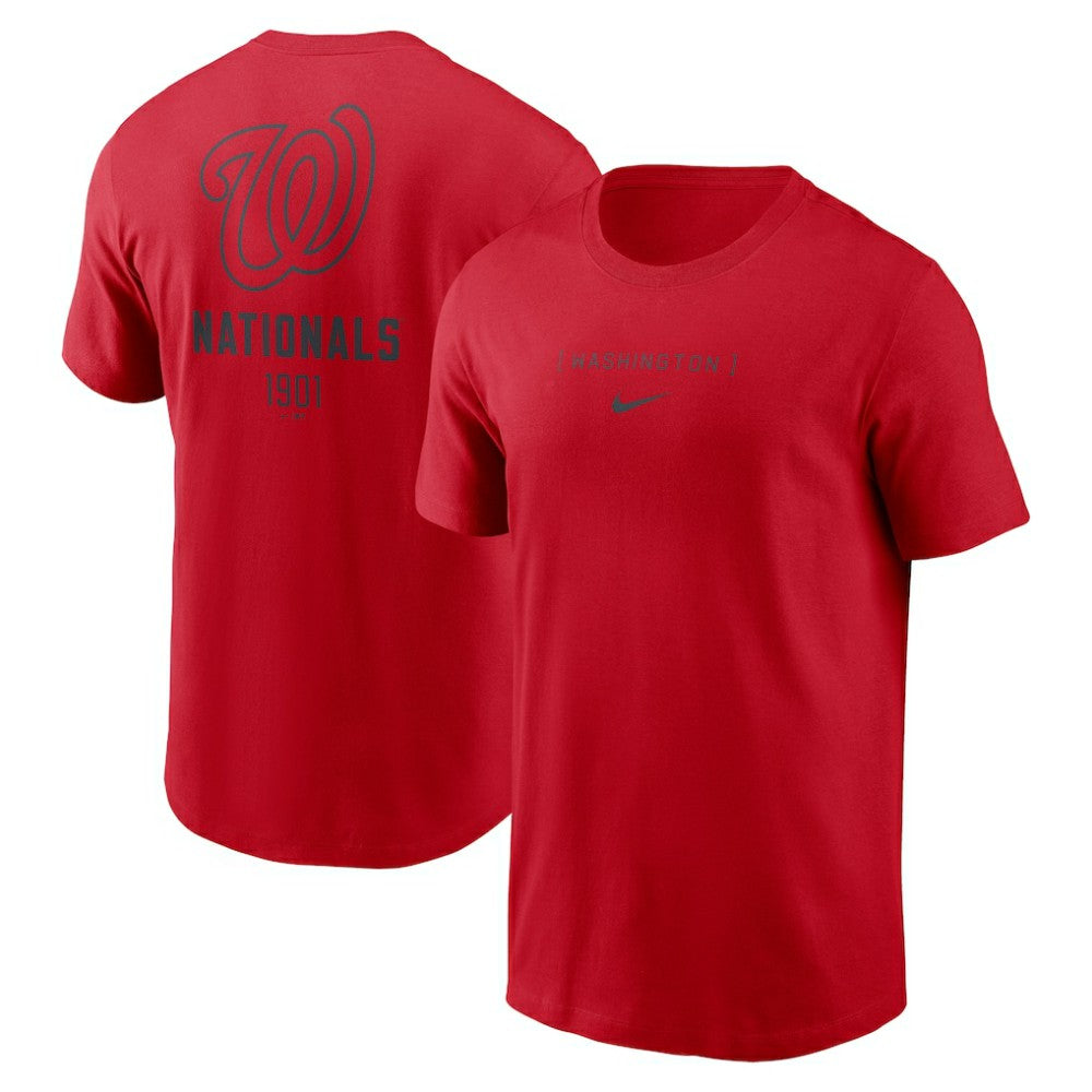 Washington Nationals Nike Large Logo Back Stack T-Shirt | MLB Outlet