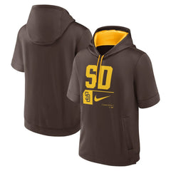 San Diego Padres Nike Tri Code Lockup Short Sleeve Pullover Hoodie | MLB Outlet
