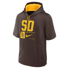 San Diego Padres Nike Tri Code Lockup Short Sleeve Pullover Hoodie | MLB Outlet