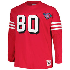 San Francisco 49ers Mitchell & Ness Jerry Rice Big & Tall Cut & Sew Player Name & Number Long Sleeve T-Shirt