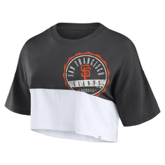 San Francisco Giants Fanatics Women's Color Split Boxy Cropped T-Shirt | MLB Discount