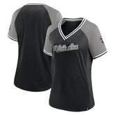 Chicago White Sox Fanatics Women's Glitz & Glam League Diva Raglan V-Neck T-Shirt | MLB On Sale