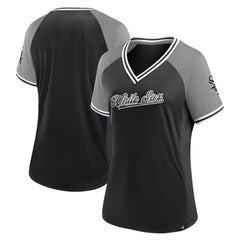 Chicago White Sox Fanatics Women's Glitz & Glam League Diva Raglan V-Neck T-Shirt | MLB On Sale