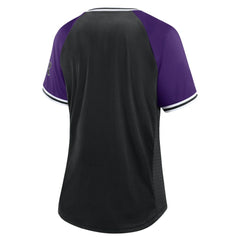 Colorado Rockies Fanatics Women's Glitz & Glam League Diva Raglan V-Neck T-Shirt | MLB Near me