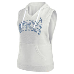 Los Angeles Dodgers Fanatics Women's Lounge Script Sleeveless Pullover Hoodie | MLB New