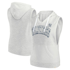 New York Yankees Fanatics Women's Lounge Script Sleeveless Pullover Hoodie | MLB New