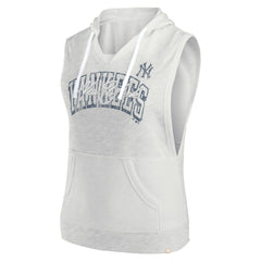 New York Yankees Fanatics Women's Lounge Script Sleeveless Pullover Hoodie | MLB New