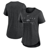 Chicago White Sox Nike Women's Knockout Team Stack Tri-Blend T-Shirt | MLB New