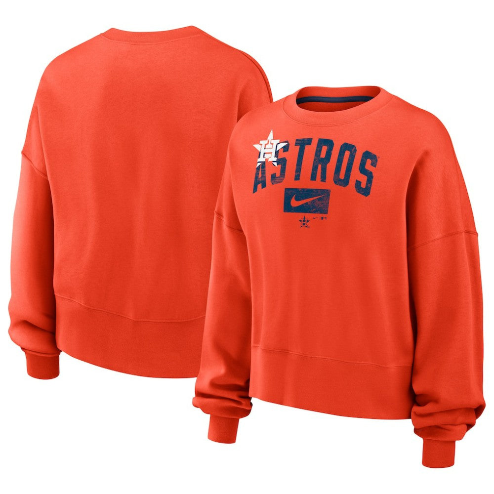 Houston Astros Nike Women's Oversized Cropped Pullover Sweatshirt | MLB On Sale