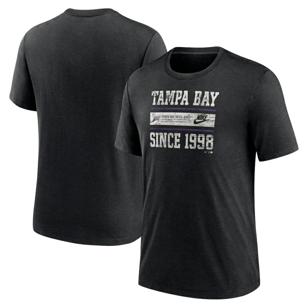 Tampa Bay Rays Nike Cooperstown Collection Local Stack Tri-Blend T-Shirt | MLB New