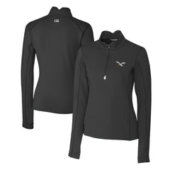 Philadelphia Eagles Cutter & Buck Women's Gridiron Classics Logo DryTec Traverse Stretch Quarter-Zip Pullover Top
