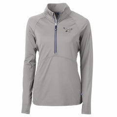 Philadelphia Eagles Cutter & Buck Women's Gridiron Classics Logo Adapt Eco Knit Stretch Recycled Half-Zip Pullover Top