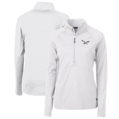 Philadelphia Eagles Cutter & Buck Women's Gridiron Classics Logo Adapt Eco Knit Stretch Recycled Half-Zip Pullover Top