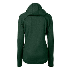 Philadelphia Eagles Cutter & Buck Women's Gridiron Classics Logo Mainsail Sweater-Knit Full-Zip Hoodie