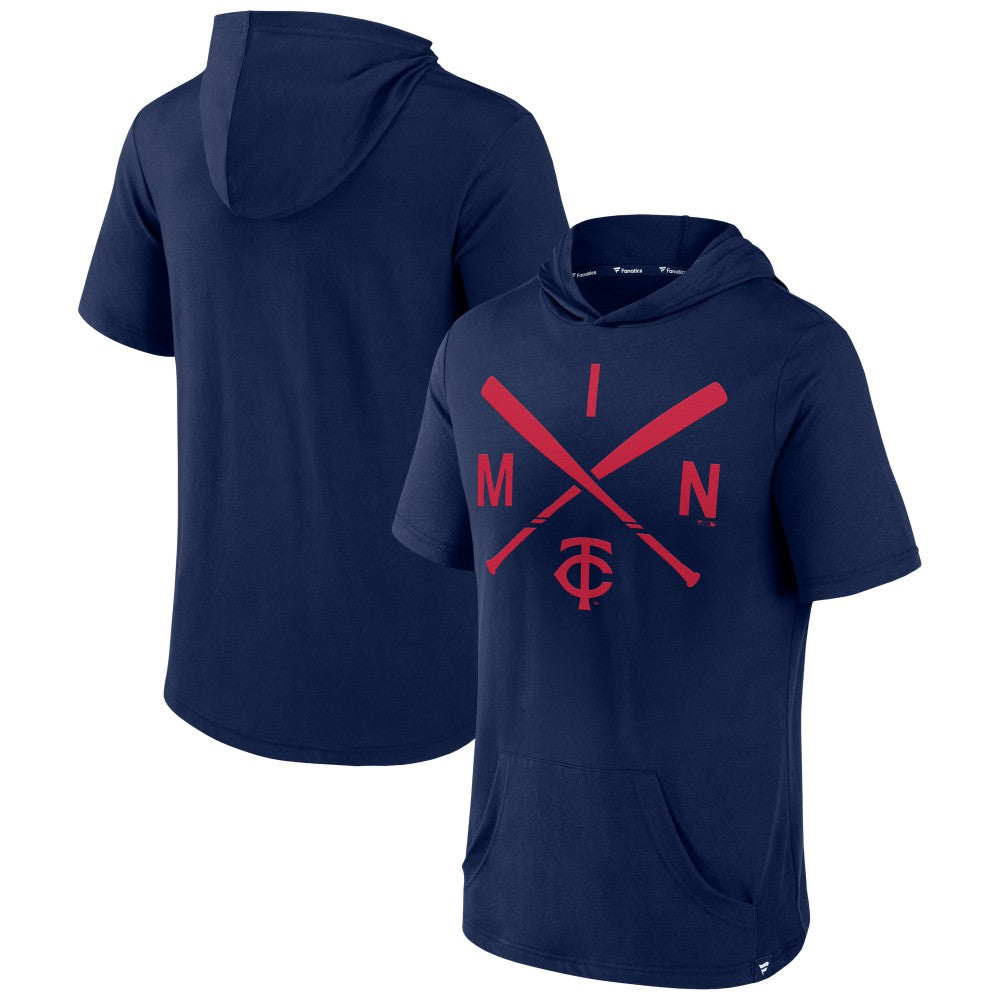 Minnesota Twins Fanatics Iconic Rebel Short Sleeve Hooded Top | MLB Sale