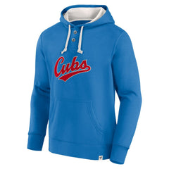 Fanatics Chicago Cubs Royal Plan for Adversity Henley Fleece Pullover Hoodie | MLB Outlet