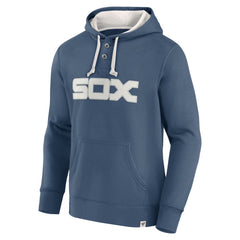Fanatics Chicago White Sox Navy Plan for Adversity Henley Fleece Pullover Hoodie | MLB Discount