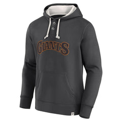 Fanatics San Francisco Giants Black Plan for Adversity Henley Fleece Pullover Hoodie | MLB Shop
