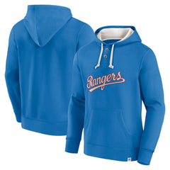 Fanatics Texas Rangers Royal Plan for Adversity Henley Fleece Pullover Hoodie | MLB Shop