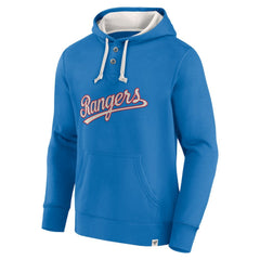 Fanatics Texas Rangers Royal Plan for Adversity Henley Fleece Pullover Hoodie | MLB Shop