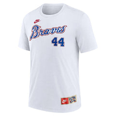 Hank Aaron Atlanta Braves Nike Cooperstown Collection Tri-Blend Name & Number T-Shirt | MLB Shop