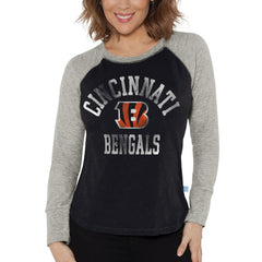 Cincinnati Bengals G-III 4Her by Carl Banks Women's Waffle Knit Raglan Long Sleeve T-Shirt