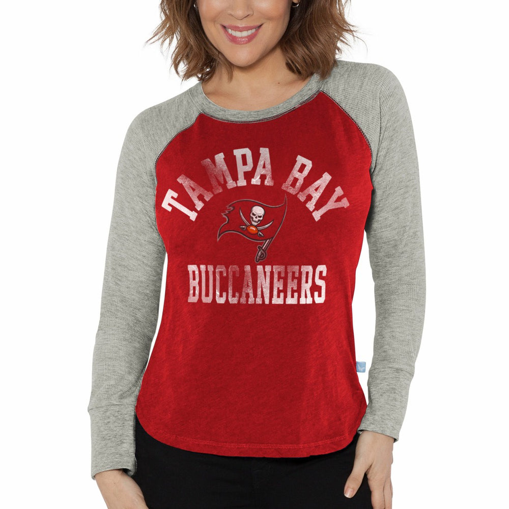 Tampa Bay Buccaneers G-III 4Her by Carl Banks Women's Waffle Knit Raglan Long Sleeve T-Shirt