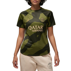 Paris Saint-Germain Jordan Brand Women's 2023/24 Fourth Academy Pro Pre-Match Top Olive - Jordan