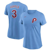 Bryce Harper Philadelphia Phillies Nike Women's Cooperstown Collection Fuse Name & Number T-Shirt | MLB Sale