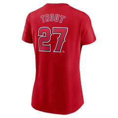 Mike Trout Los Angeles Angels Nike Women's Cooperstown Collection Fuse Name & Number T-Shirt | MLB Near me