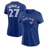 Vladimir Guerrero Jr. Toronto Blue Jays Nike Women's Cooperstown Collection Fuse Name & Number T-Shirt | MLB On Sale