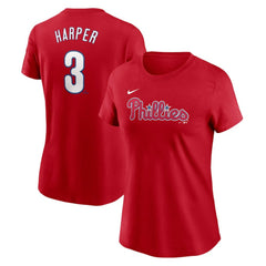 Bryce Harper Philadelphia Phillies Nike Women's Cooperstown Collection Fuse Name & Number T-Shirt | MLB Discount