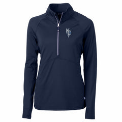 Kansas City Royals Cutter & Buck Women's City Connect Adapt Eco Knit Stretch Recycled Half-Zip Pullover Top | MLB On Sale
