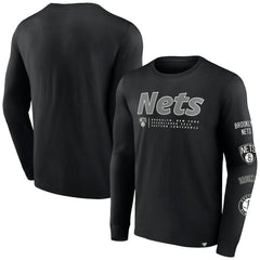 Brooklyn Nets Baseline Long Sleeve T-Shirt New