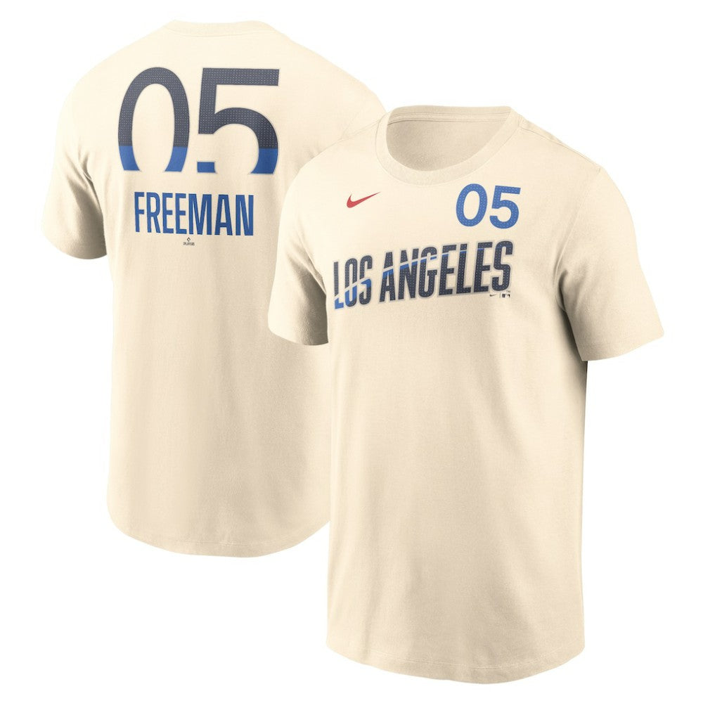 Freddie Freeman Los Angeles Dodgers Nike 2024 City Connect Fuse Name & Number T-Shirt | MLB On Sale