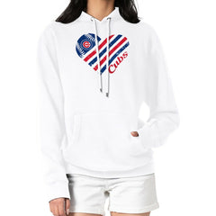 Chicago Cubs G-III 4Her by Carl Banks Women's Heart Fleece Pullover Hoodie | MLB Online