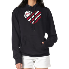 Cincinnati Reds G-III 4Her by Carl Banks Women's Heart Fleece Pullover Hoodie | MLB On Sale