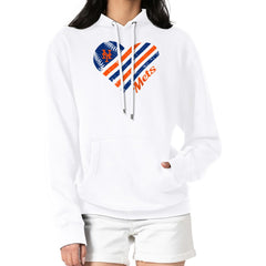 New York Mets G-III 4Her by Carl Banks Women's Heart Fleece Pullover Hoodie | MLB New