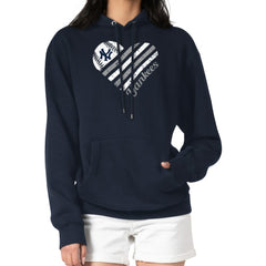 New York Yankees G-III 4Her by Carl Banks Women's Heart Fleece Pullover Hoodie | MLB On Sale